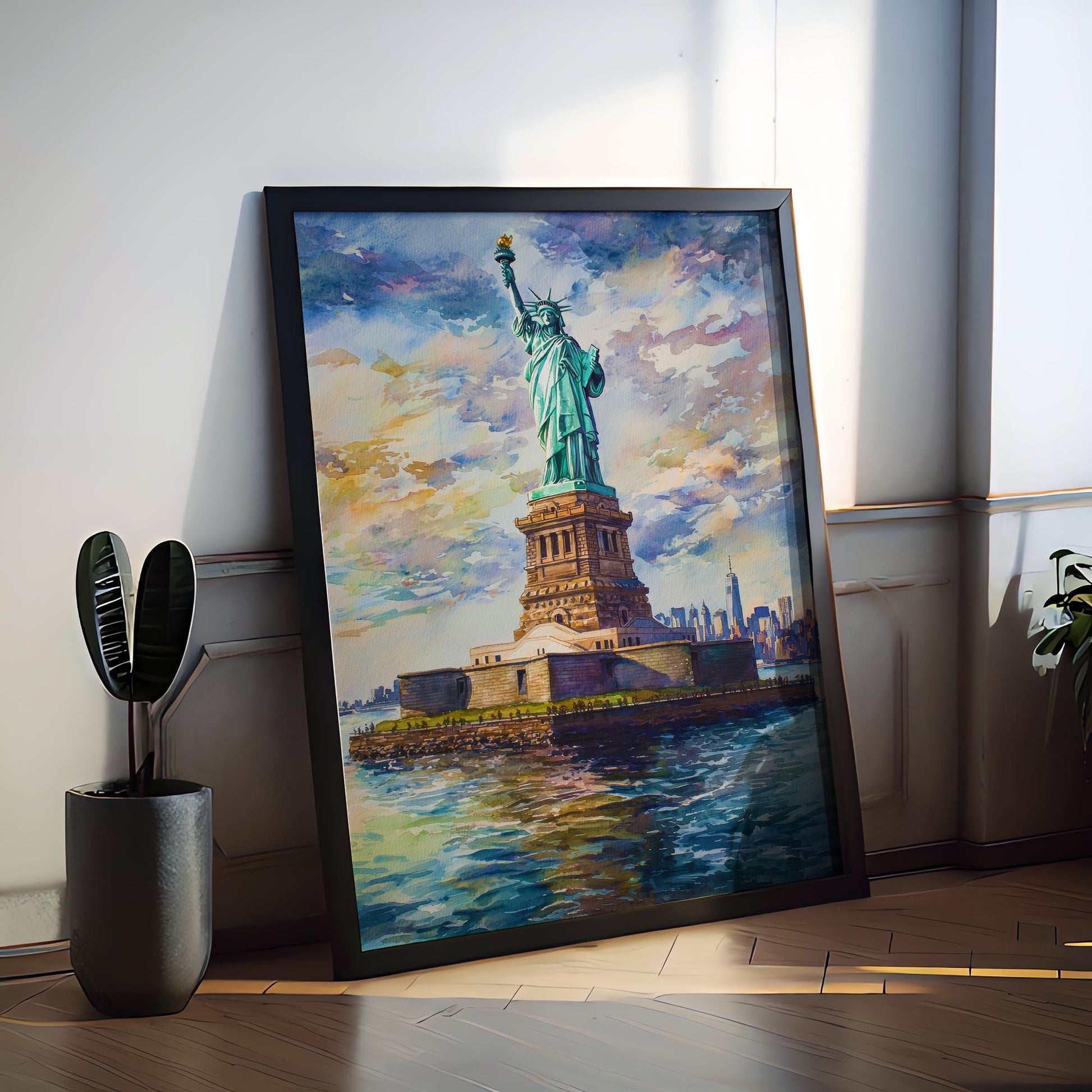 Statue of Liberty watercolor poster Wall Art Statue of Liberty Wall Hanging Home Décor Statue of Liberty Gift Art Lovers New York Art