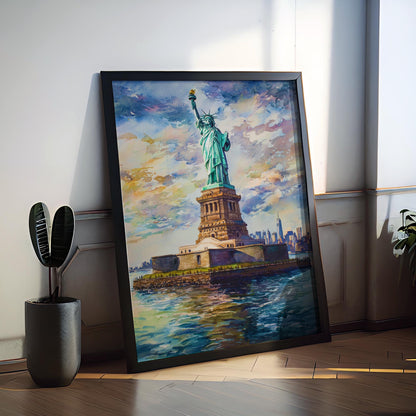 Statue of Liberty watercolor poster Wall Art Statue of Liberty Wall Hanging Home Décor Statue of Liberty Gift Art Lovers New York Art