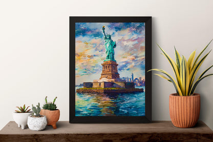 Statue of Liberty watercolor poster Wall Art Statue of Liberty Wall Hanging Home Décor Statue of Liberty Gift Art Lovers New York Art