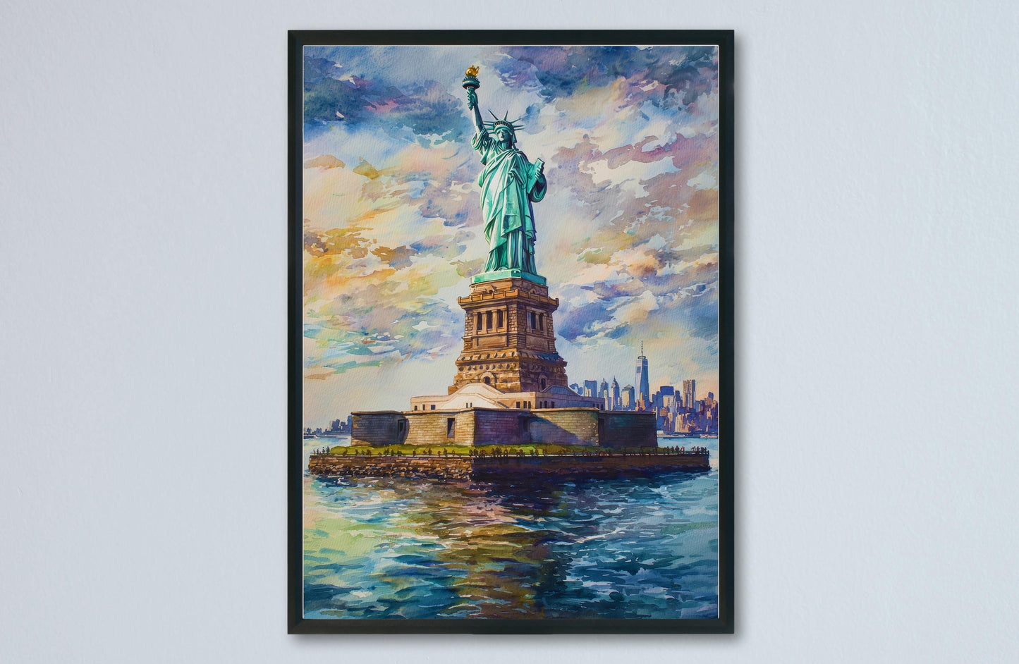 Statue of Liberty watercolor poster Wall Art Statue of Liberty Wall Hanging Home Décor Statue of Liberty Gift Art Lovers New York Art