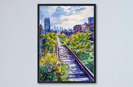 The High Line watercolor poster Wall Art The High Line Wall Hanging Home Décor The High Line Gift Art Lovers New York Art Lover Gift