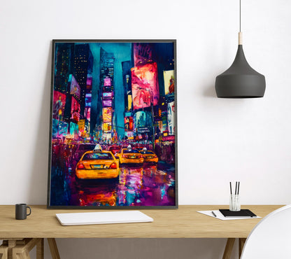 Times Square watercolor poster Wall Art Times Square Wall Hanging Home Décor Times Square Gift Art Lovers New York Art Lover Gift New York