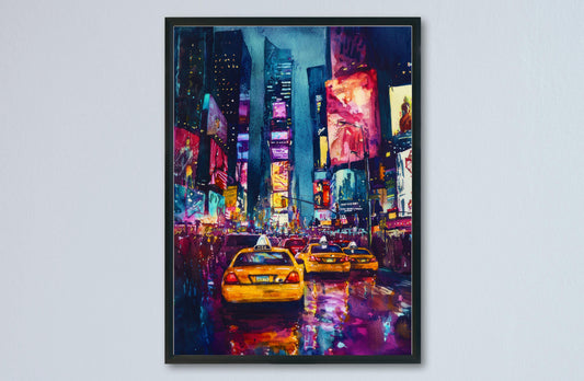 Times Square watercolor poster Wall Art Times Square Wall Hanging Home Décor Times Square Gift Art Lovers New York Art Lover Gift New York