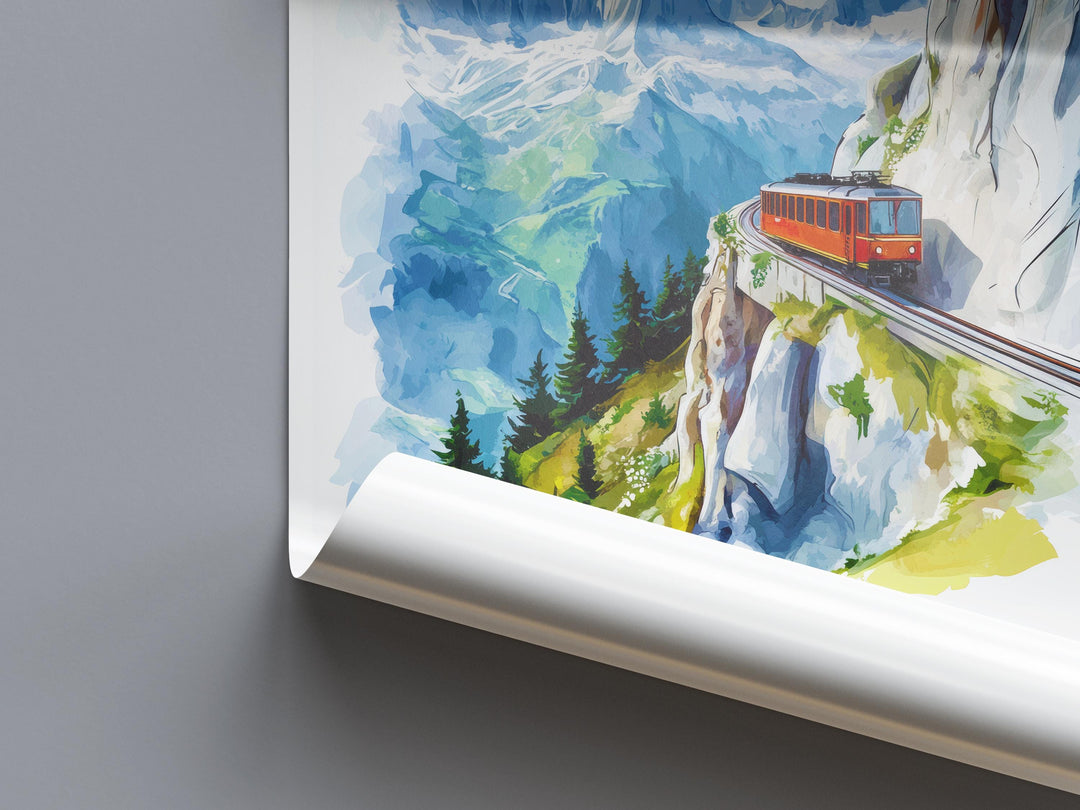 Pilatus Watercolor Poster Wall Art Pilatus Wall Decor Home Décor Pilatus Gift Switzerland Art Lover Gift, Travel Souvenir Print