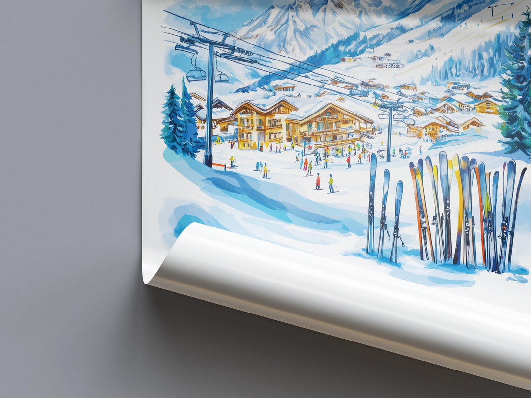 St Anton Watercolor Poster Wall Art St Anton Wall Decor Home Décor St Anton Gift Austria Art Lover Gift, Travel Souvenir Print