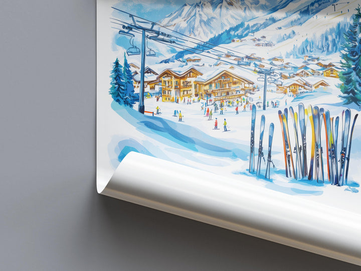 St Anton Watercolor Poster Wall Art St Anton Wall Decor Home Décor St Anton Gift Austria Art Lover Gift, Travel Souvenir Print