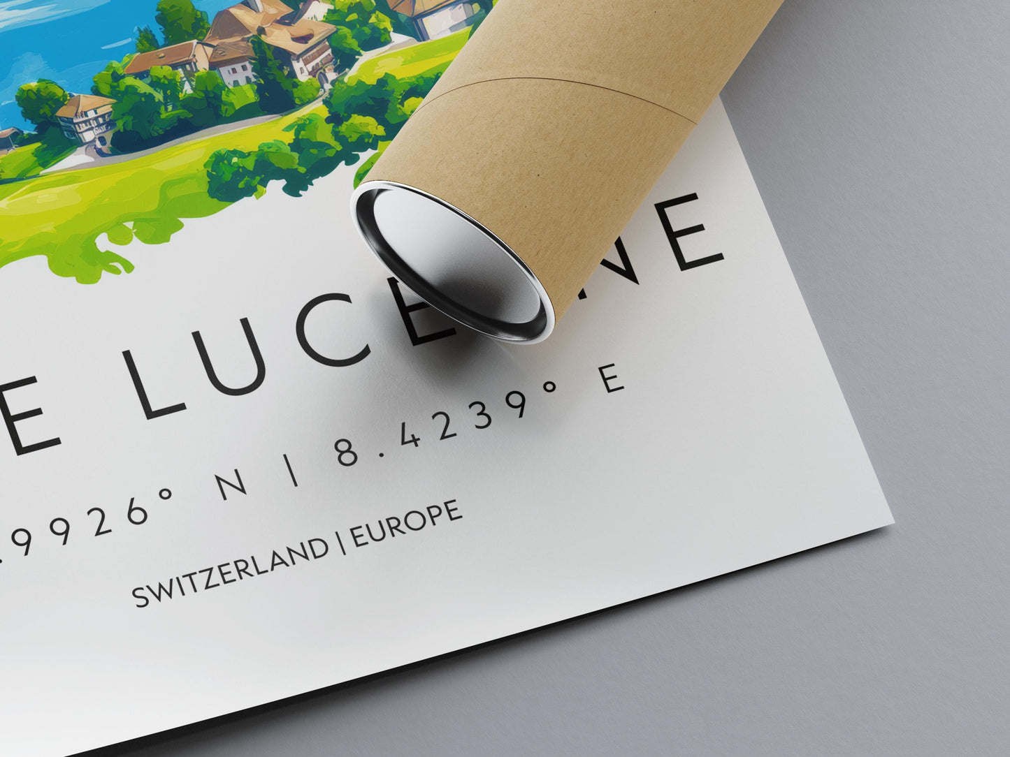 Lake Lucerne Watercolor Poster Wall Art Lake Lucerne Wall Décor Home Décor Lake Lucerne Gift Switzerland Art Lover Gift, Travel Souvenir