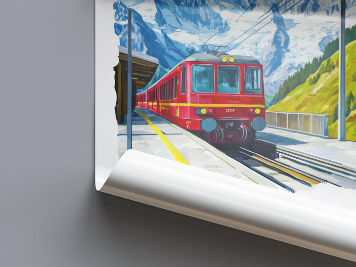 Jungfraujoch Watercolor Poster Wall Art Jungfraujoch Wall Decor Home Décor Jungfraujoch Gift Switzerland Art Lover Gift, Travel Souvenir