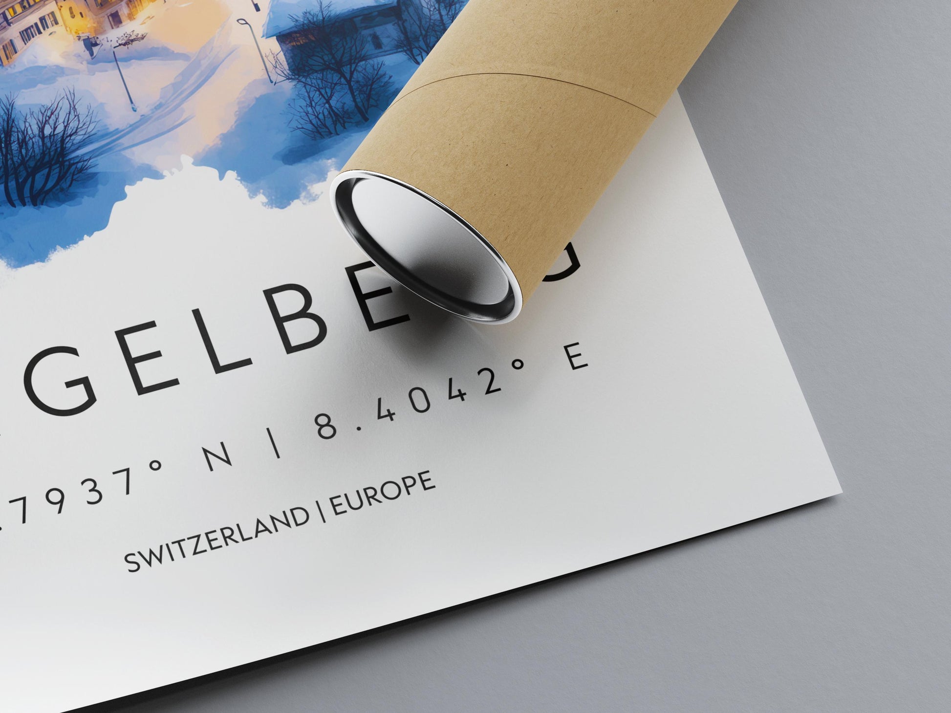 Engelberg Watercolor Poster Wall Art Engelberg Wall Decor Home Décor Engelberg Gift Switzerland Art Lover Gift, Travel Souvenir Print