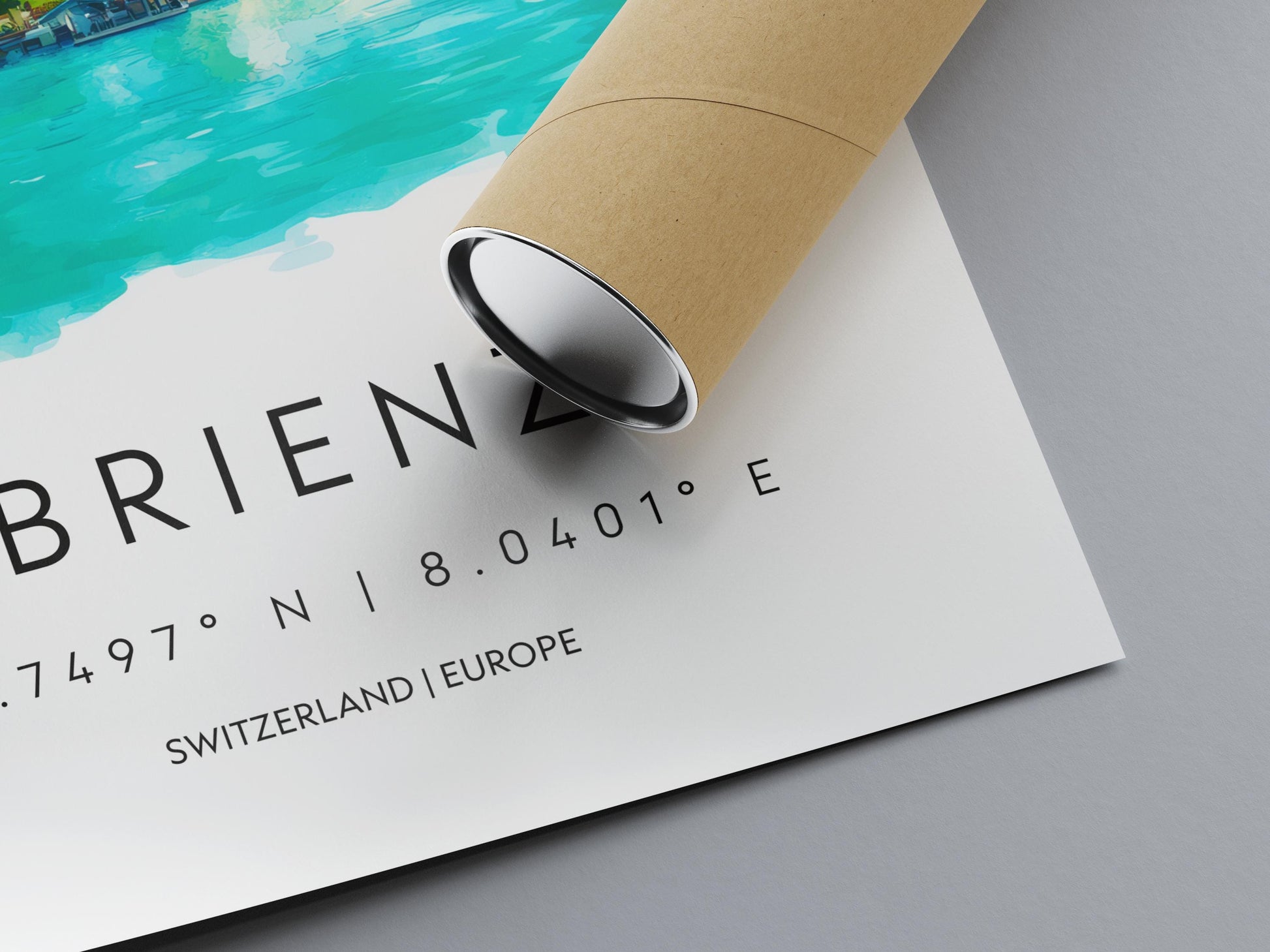 Brienz Watercolor Poster Wall Art Brienz Wall Decor Home Décor Brienz Gift Switzerland Art Lover Gift, Travel Souvenir Print
