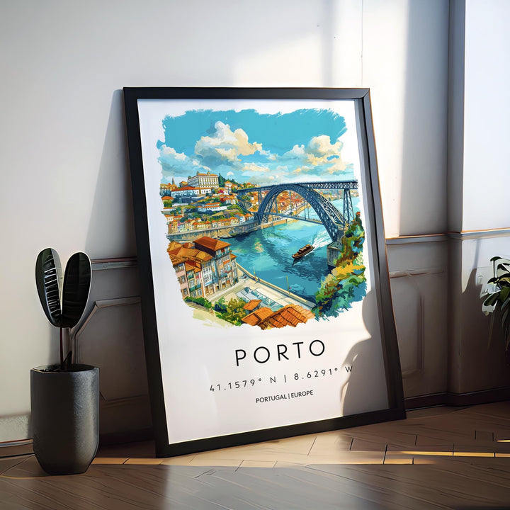 Porto Watercolor Poster Wall Art Porto Wall Decor Home Décor Porto Gift Portugal Art Lover Gift, Travel Souvenir Print