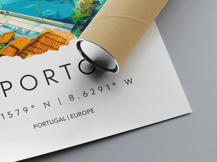 Porto Watercolor Poster Wall Art Porto Wall Decor Home Décor Porto Gift Portugal Art Lover Gift, Travel Souvenir Print