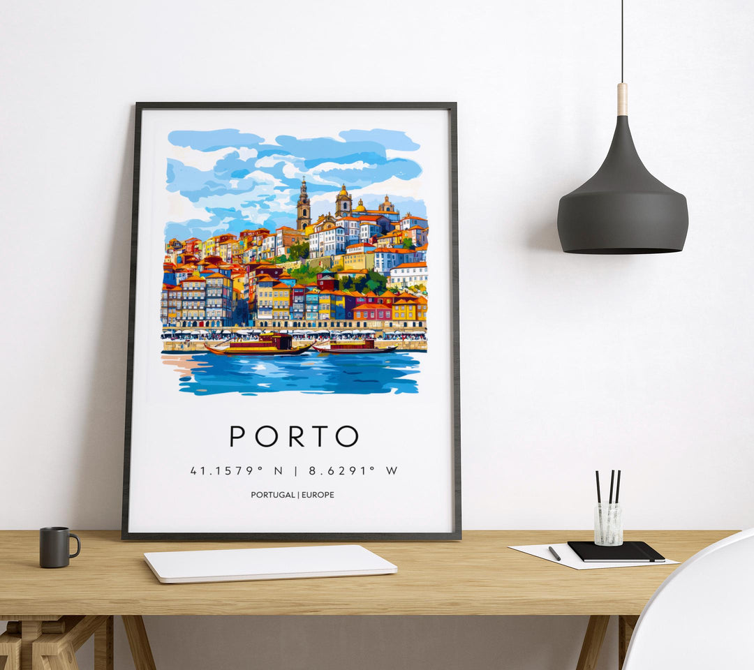 Porto Watercolor Poster Wall Art Porto Wall Decor Home Décor Porto Gift Portugal Art Lover Gift, Travel Souvenir Print