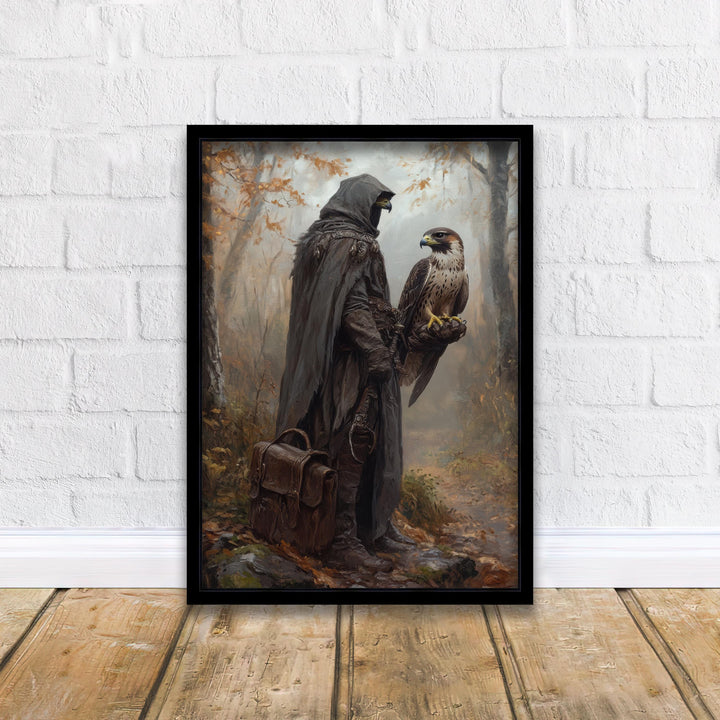 Falconer & Hawk Vintage Art Print, Cottagecore Dark Academia