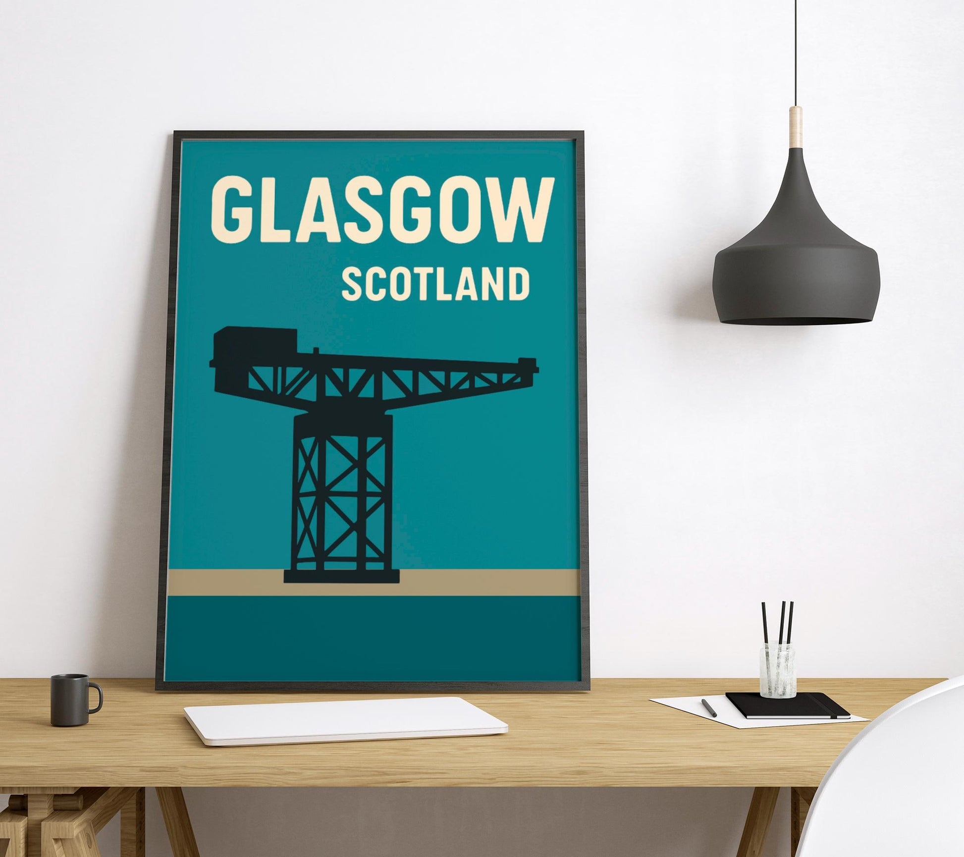 Glasgow Preppy Poster Wall Art Glasgow Wall Decor Home Décor Glasgow Gift Scotland Art Lover Gift, Travel Souvenir Print