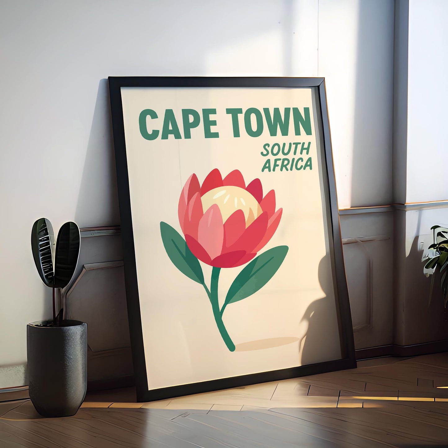 Cape Town Preppy Poster Wall Art Cape Town Wall Decor Home Décor Cape Town Gift South Africa Art Lover Gift, Travel Souvenir Print