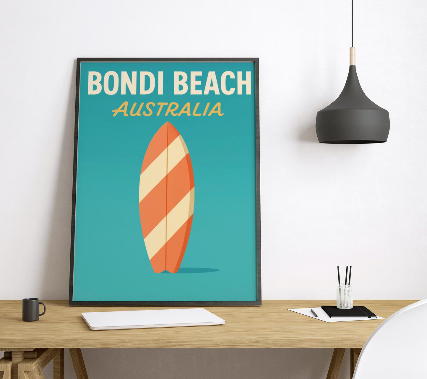 Bondi Beach Preppy Poster Wall Art Bondi Beach Wall Decor Home Décor Bondi Beach Gift Australia Art Lover Gift, Travel Souvenir Print
