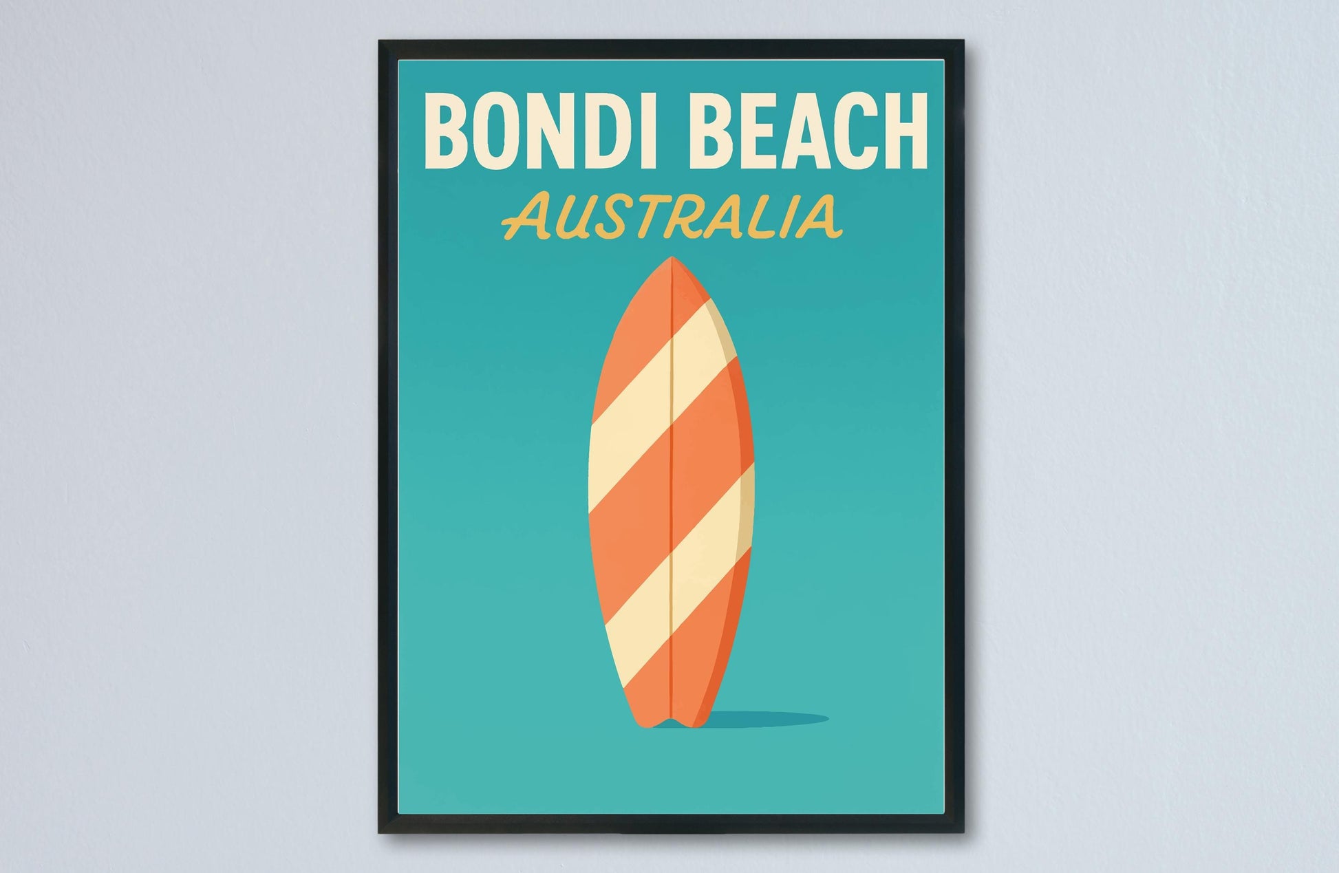 Bondi Beach Preppy Poster Wall Art Bondi Beach Wall Decor Home Décor Bondi Beach Gift Australia Art Lover Gift, Travel Souvenir Print