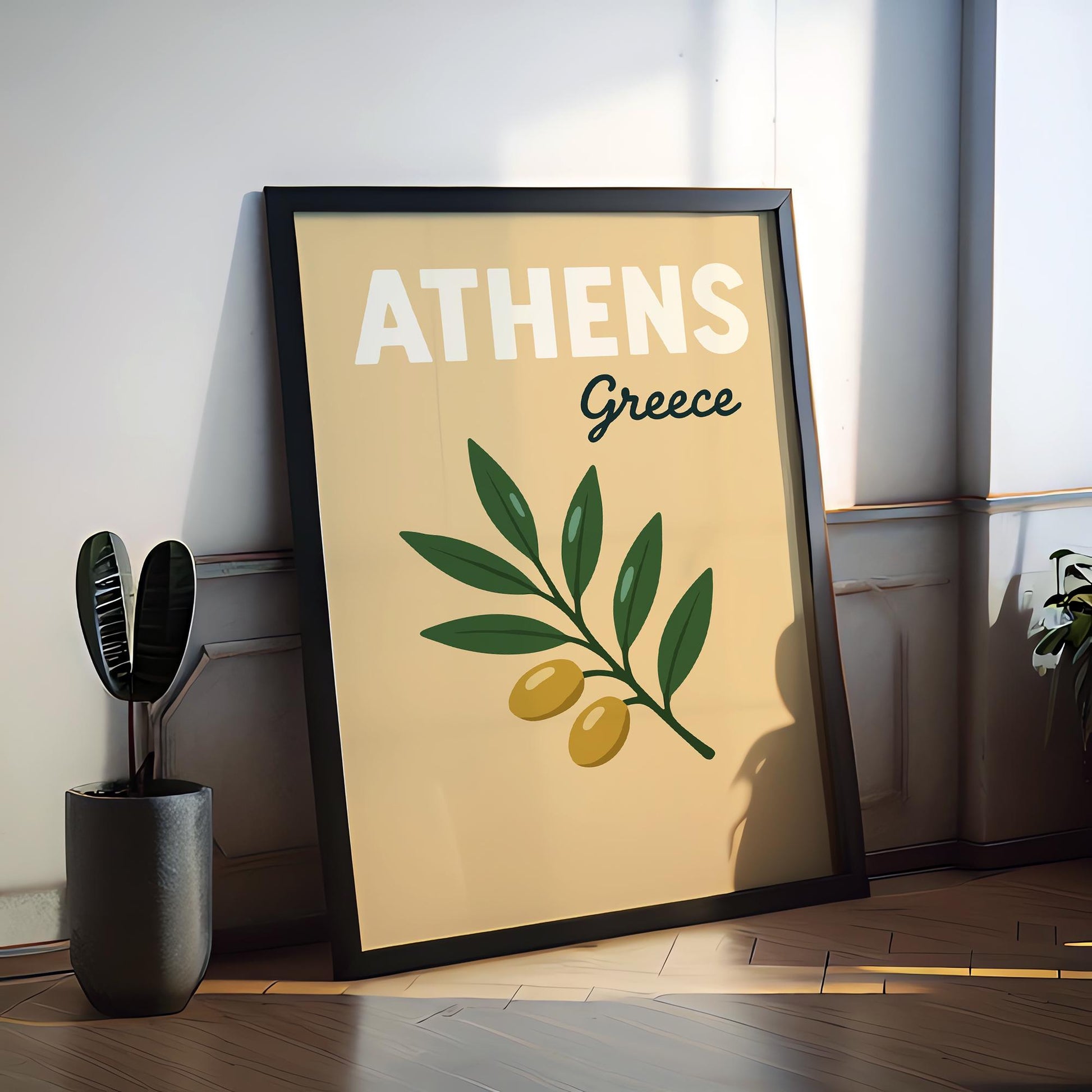 Athens Preppy Poster Wall Art Athens Wall Decor Home Décor Athens Gift Greece Art Lover Gift, Travel Souvenir Print