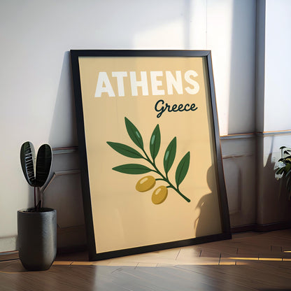 Athens Preppy Poster Wall Art Athens Wall Decor Home Décor Athens Gift Greece Art Lover Gift, Travel Souvenir Print