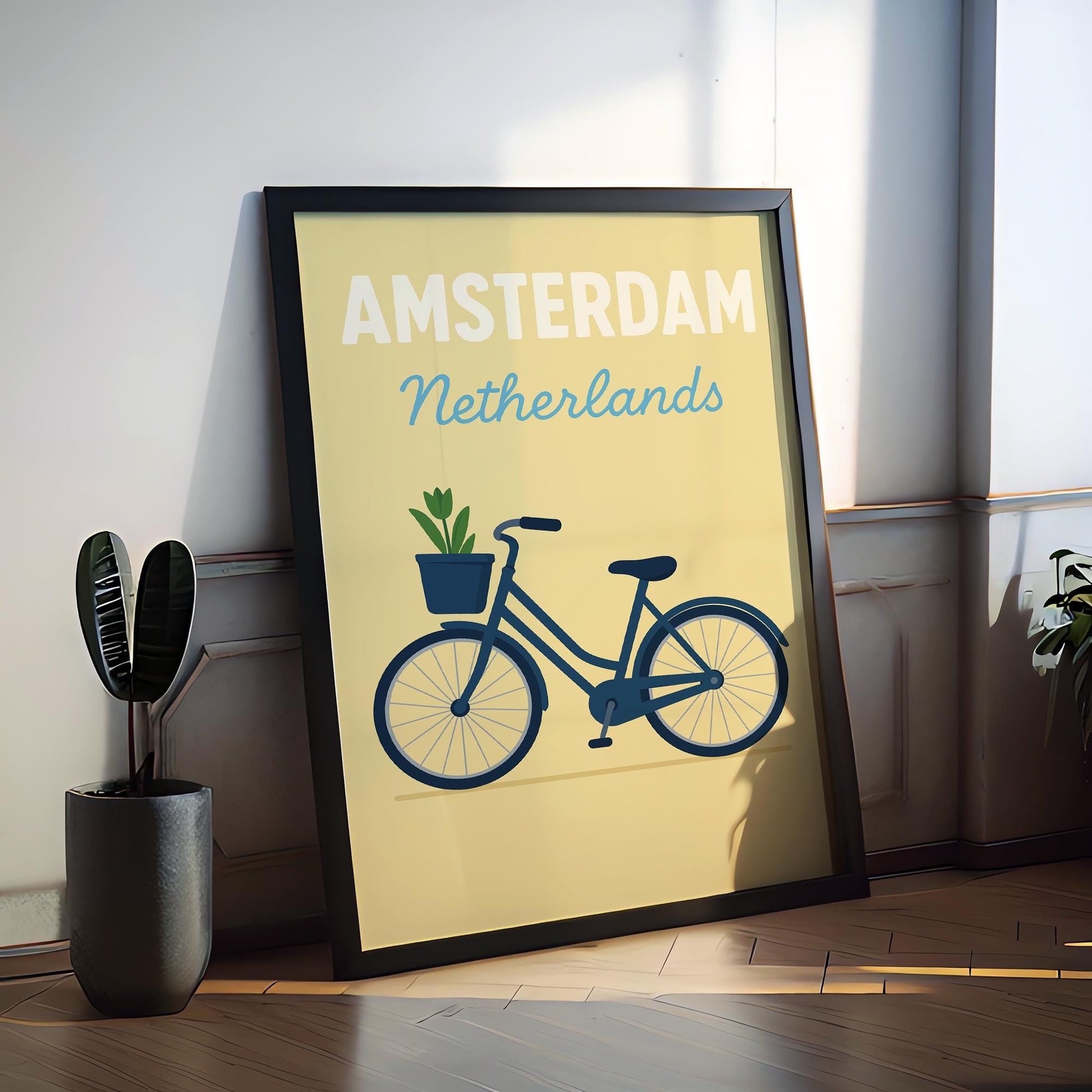 Amsterdam Preppy Poster Wall Art Amsterdam Wall Decor Home Décor Amsterdam Gift Netherlands Art Lover Gift, Travel Souvenir Print