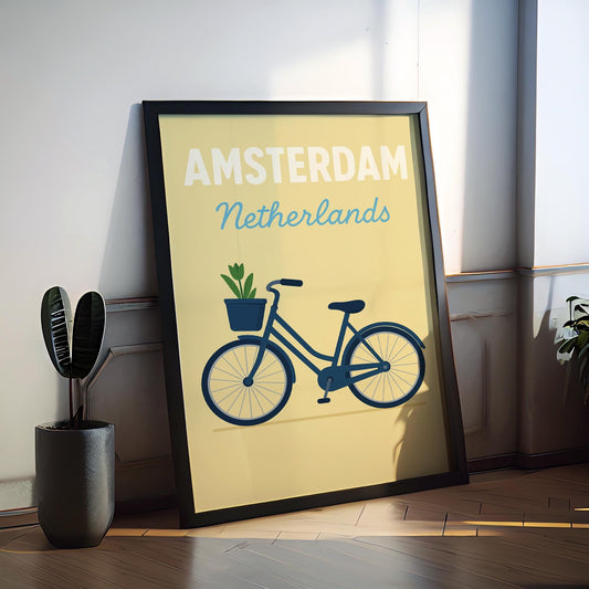 Amsterdam Preppy Poster Wall Art Amsterdam Wall Decor Home Décor Amsterdam Gift Netherlands Art Lover Gift, Travel Souvenir Print
