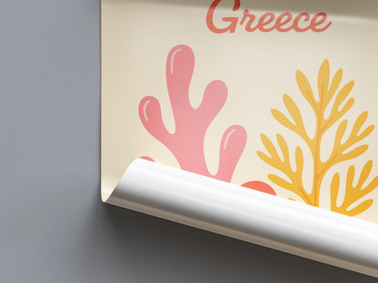 Crete Preppy Poster Wall Art Crete Wall Decor Home Décor Crete Gift Greece Art Lover Gift, Travel Souvenir Print
