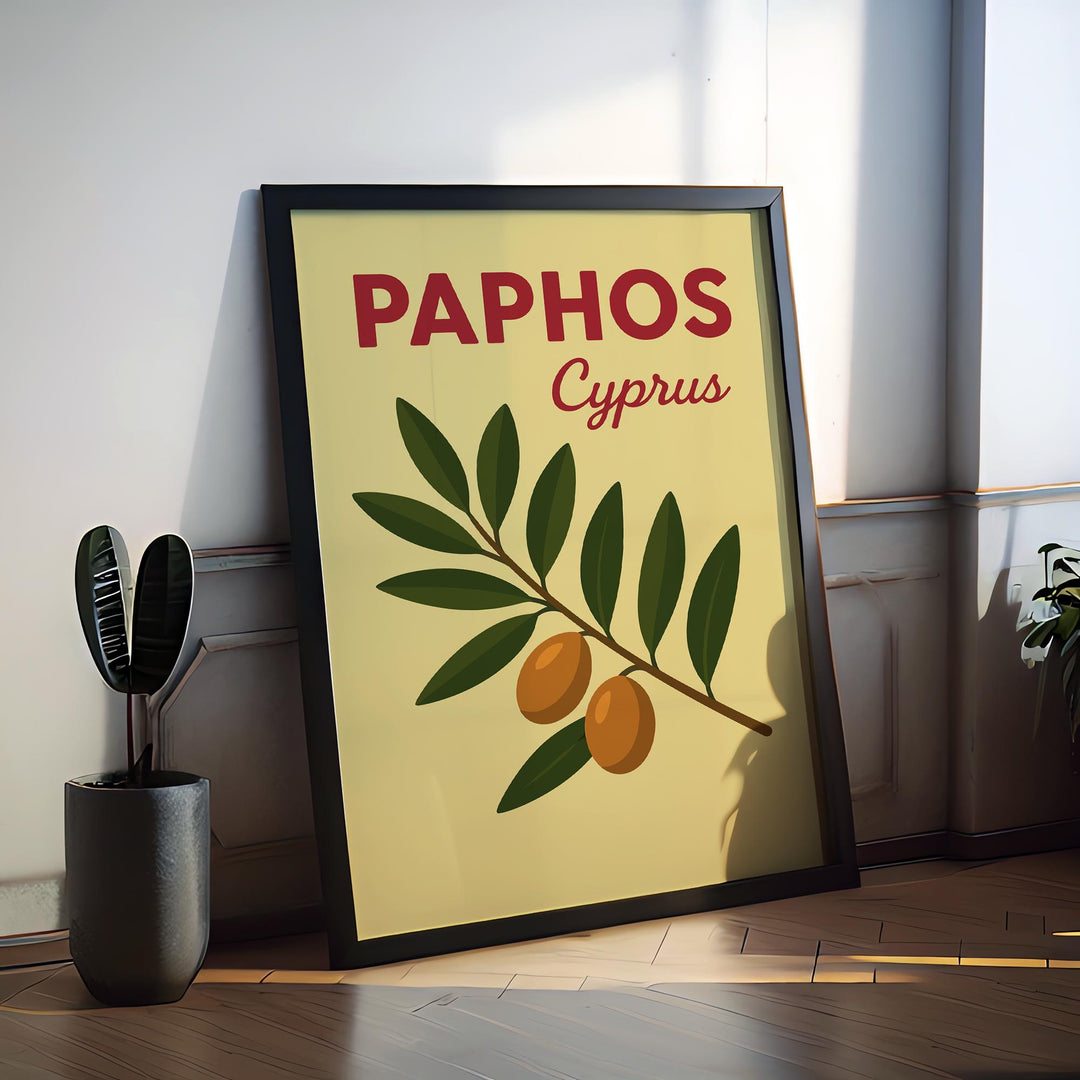 Paphos Preppy Poster Wall Art Paphos Wall Decor Home Décor Paphos Gift Cyprus Art Lover Gift, Travel Souvenir Print
