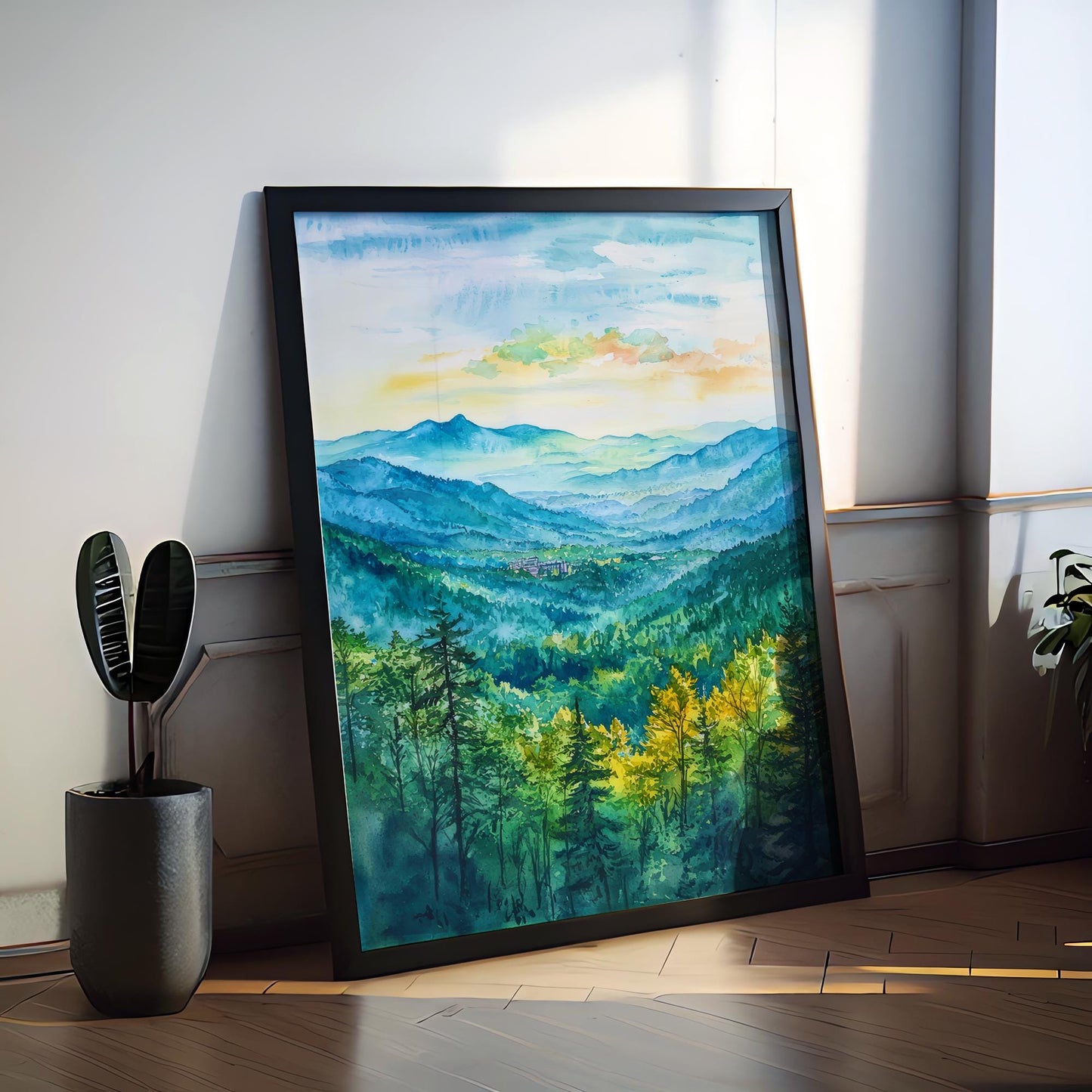 Asheville watercolor poster Wall Art Asheville Wall Hanging Home Décor Asheville Gift Art Lovers North Carolina Art Lover Gift