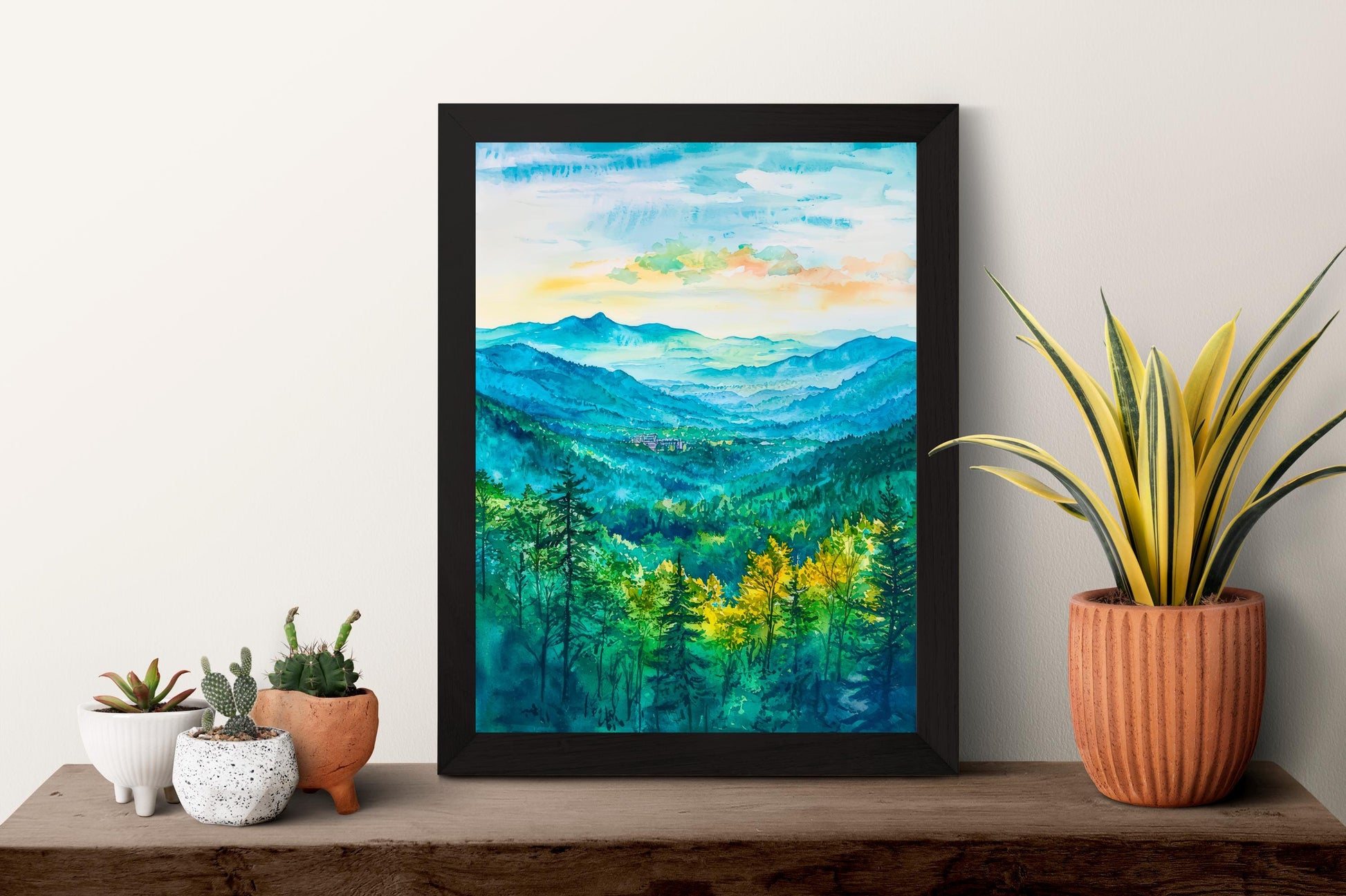 Asheville watercolor poster Wall Art Asheville Wall Hanging Home Décor Asheville Gift Art Lovers North Carolina Art Lover Gift