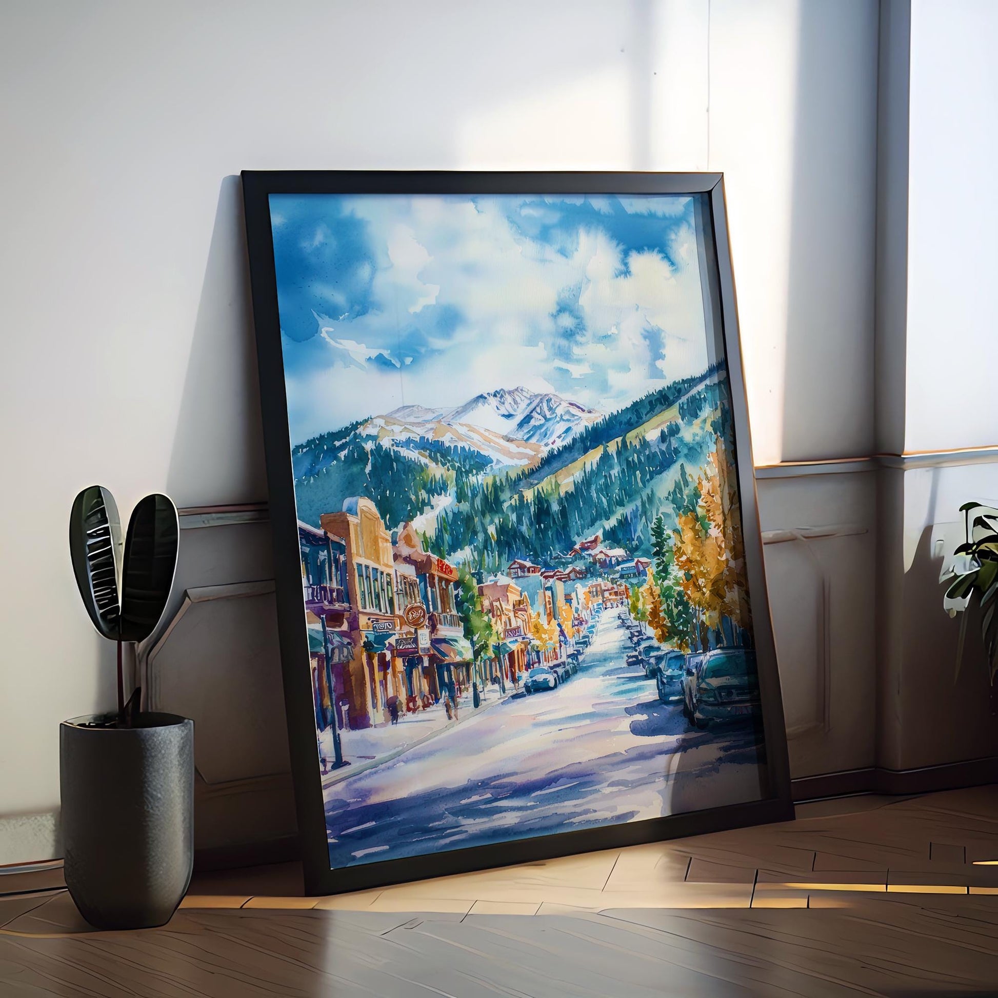 Park City watercolor poster Wall Art Park City Wall Hanging Home Décor Park City Gift Art Lovers Utah Art Lover Gift Utah wall art