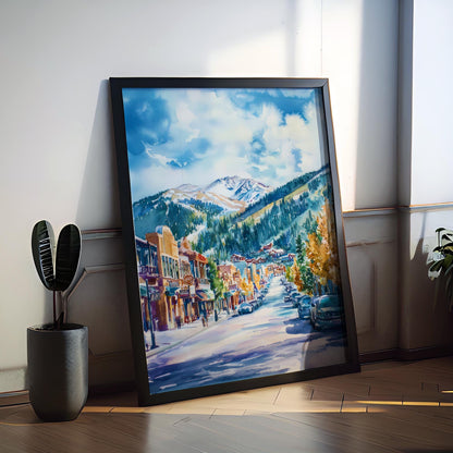 Park City watercolor poster Wall Art Park City Wall Hanging Home Décor Park City Gift Art Lovers Utah Art Lover Gift Utah wall art