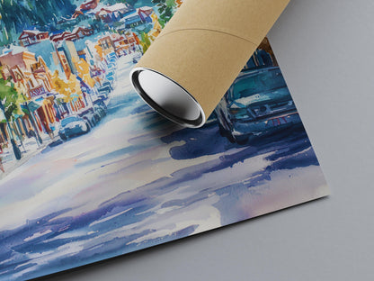 Park City watercolor poster Wall Art Park City Wall Hanging Home Décor Park City Gift Art Lovers Utah Art Lover Gift Utah wall art