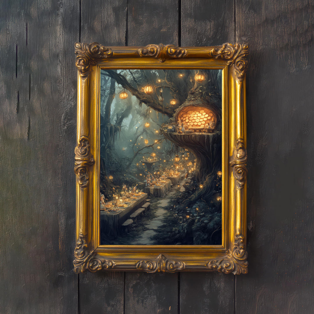 Honeycomb Harvest Festival Cottagecore Print Poster Vintage Bee Art Dark Academia Decor Antique Illustration Enchanted Woodland Cottagecore