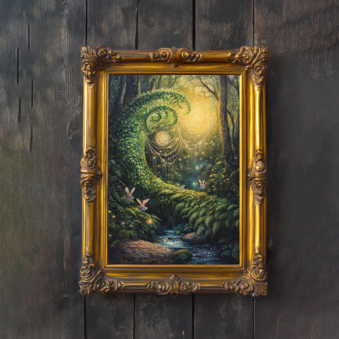 Fairy Weavers Vintage Print | Woodland Cottagecore, Dark Academia