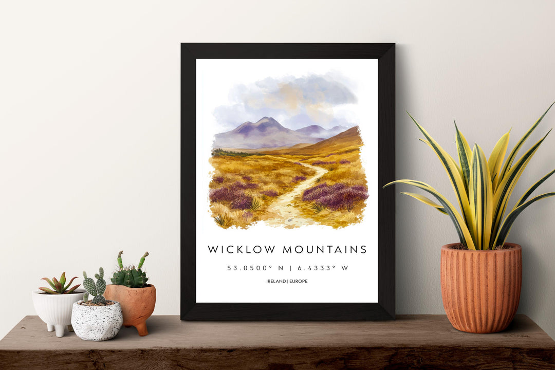 Wicklow Mountains Watercolor Poster Wall Art Wicklow Decor Home Décor Wicklow Gift Ireland Art Lover Gift, Travel Souvenir Print