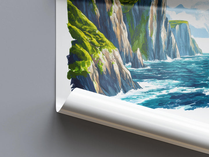 Slieve League Watercolor Poster Wall Art Slieve League Decor Home Décor Slieve League Gift Ireland Art Lover Gift, Travel Souvenir Print