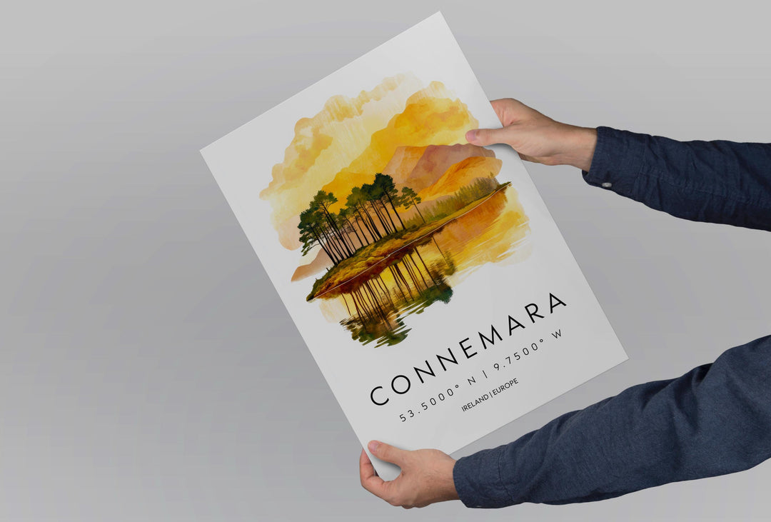 Connemara Watercolor Poster Wall Art Connemara Wall Decor Home Décor Connemara Gift Ireland Art Lover Gift, Travel Souvenir Print