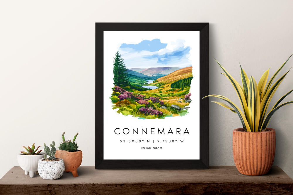 Connemara Watercolor Poster Wall Art Connemara Wall Decor Home Décor Connemara Gift Ireland Art Lover Gift, Travel Souvenir Print