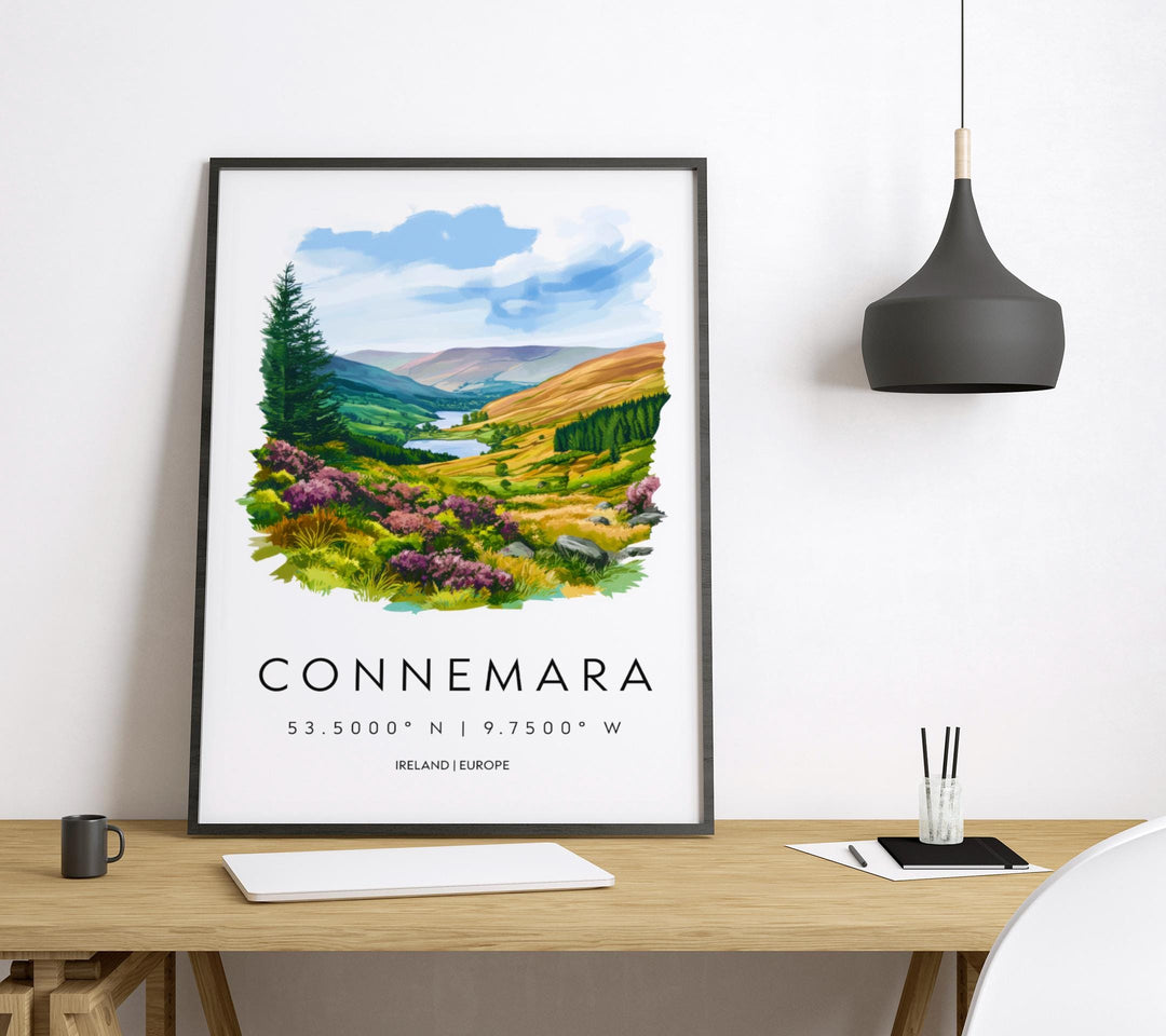 Connemara Watercolor Poster Wall Art Connemara Wall Decor Home Décor Connemara Gift Ireland Art Lover Gift, Travel Souvenir Print