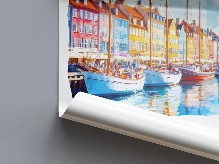 Copenhagen Watercolor Poster Wall Art Copenhagen Wall Hanging Home Décor Copenhagen Gift Art Lovers Denmark Art Lover Gift