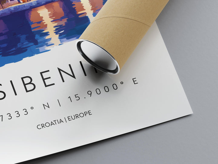 Šibenik Watercolor Poster Wall Art Šibenik Wall Decor Home Décor Šibenik Gift Croatia Art Lover Gift, Travel Souvenir Print