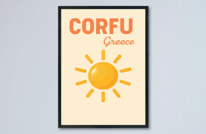 Corfu Preppy Poster Wall Art Corfu Wall Decor Home Décor Corfu Gift Greece Art Lover Gift, Travel Souvenir Print