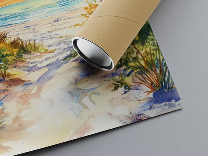 Sarasota watercolor poster Wall Art Sarasota Wall Hanging Home Décor Sarasota Gift Art Lovers United States Wall Art