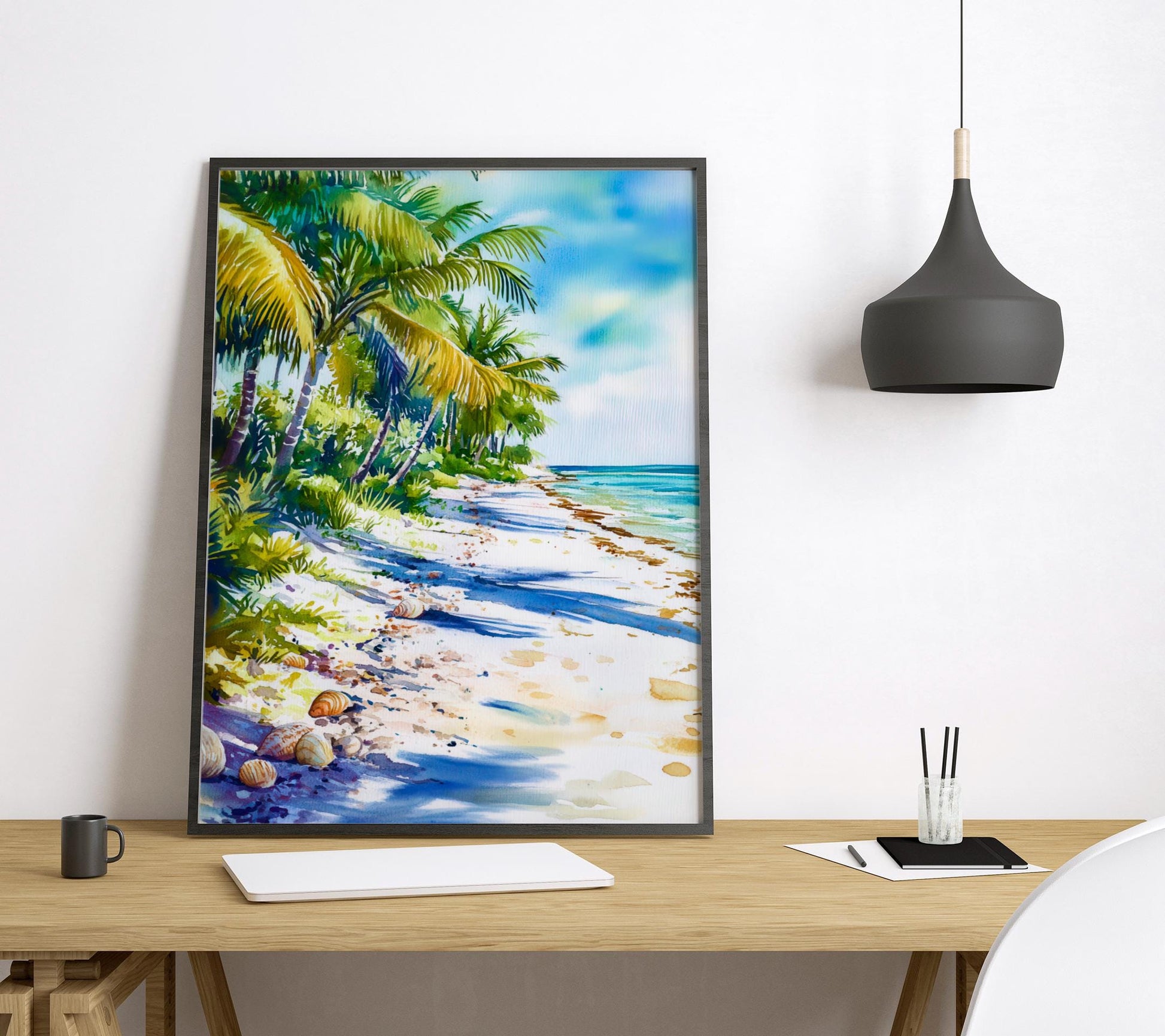 Sanibel Island Watercolor Poster Wall Art Sanibel Island Wall Hanging Home Décor Sanibel Island Gift Art Lovers United States Wall Art