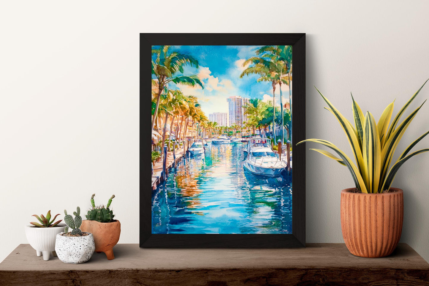 Fort Lauderdale Watercolor Poster Wall Art Fort Lauderdale Wall Hanging Home Décor Fort Lauderdale Gift Art Lovers United States Wall Art