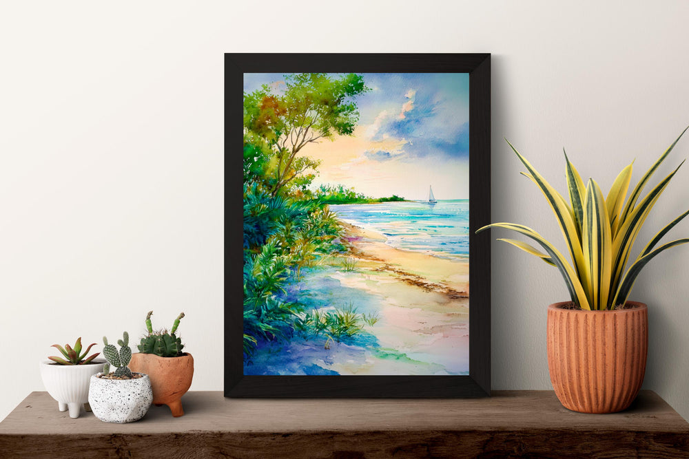 Captiva Beach Watercolor Poster Wall Art Captiva Beach Wall Hanging Home Décor Captiva Beach Gift Art Lovers United States Wall Art