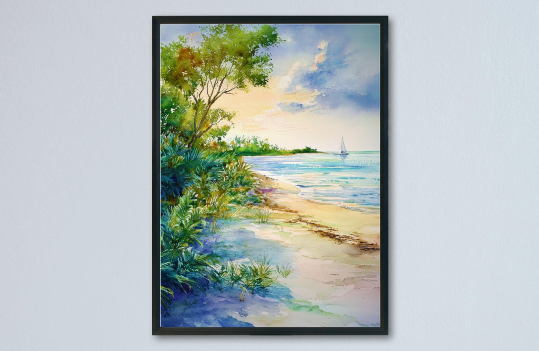 Captiva Beach Watercolor Poster Wall Art Captiva Beach Wall Hanging Home Décor Captiva Beach Gift Art Lovers United States Wall Art