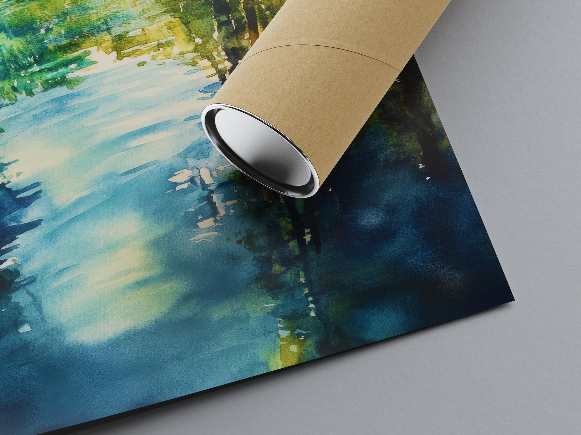 Blue Spring State Park Watercolor Poster Wall Art Blue Spring State Park Wall Hanging Home Décor Blue Spring State Park Gift Art