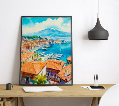 Catania Watercolor Poster Wall Art Catania Wall Hanging Home Décor Catania Gift Art Lovers Italy Art Lover Gift Italy Wall Art
